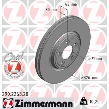 52 481 037 Bremsscheibe VA 290.2263.20 52 481 037 Bremsscheibe VA 290.2263.20