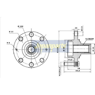 Japanparts Radnabe KK-10018 Japanparts Radnabe KK-10018
