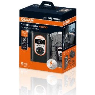 Osram TYREinflate 4000 Schnelle Reifenpumpe wiederaufladbar 2 Jahre Garantie OTIR4000