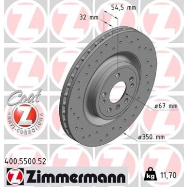 Bremsscheibe VA Sport MERCEDES M, GL-Klasse 1119 SPORT Z 400.5500.52