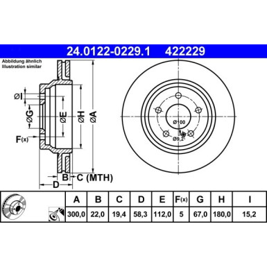Bremsscheibe Db T. W221/R230 05-13 24.0122-0229.1 Bremsscheibe Db T. W221/R230 05-13 24.0122-0229.1