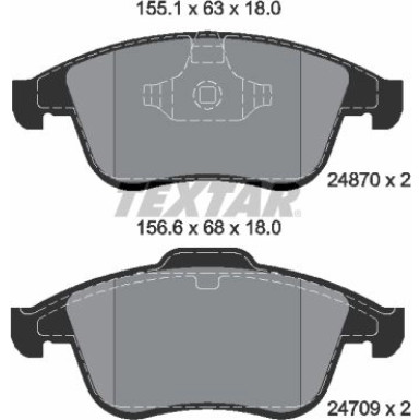 Bremsbelagsatz Renault P. Laguna 07- 2,0/3,0 Dci 2487001 Bremsbelagsatz Renault P. Laguna 07- 2,0/3,0 Dci 2487001