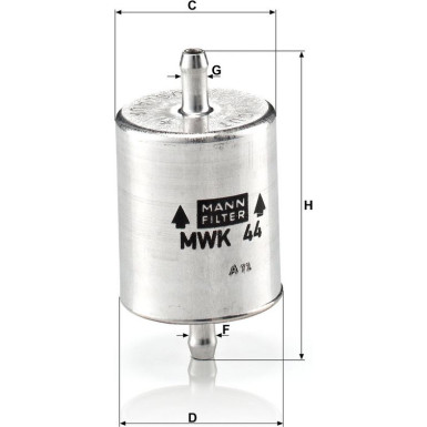 Mann & Hummel Kraftstofffilter Motorrad BMW,DUCATI,TRIUMPH MWK 44