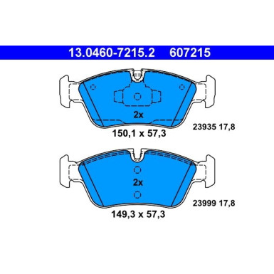 Bremsbelagsatz Bmw S. 1/3 1,6-2,0 03-12 13.0460-7215.2 Bremsbelagsatz Bmw S. 1/3 1,6-2,0 03-12 13.0460-7215.2