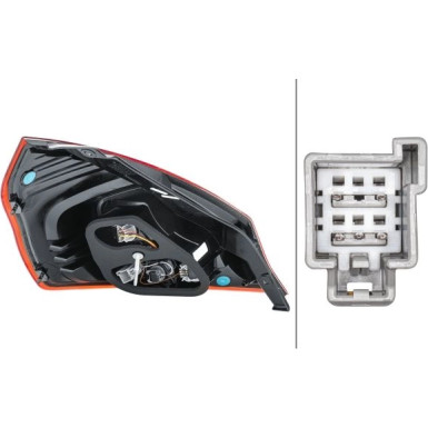 HECKLEUCHTE R 12 V HELLA FORD FIESTA 3/5-T 1,13-12,16 2VP 354 805-021