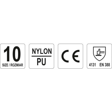 Nylon-Arbeitshandschuhe Größe 10 YT-7472 Nylon-Arbeitshandschuhe Größe 10 YT-7472