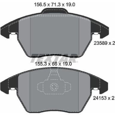 Bremsbelagsatz Citroen P. C4 2.0Hdi/308/3008/Rcz 2358901 Bremsbelagsatz Citroen P. C4 2.0Hdi/308/3008/Rcz 2358901