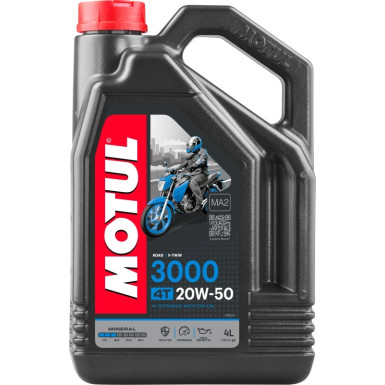 Motul 3000 Road / V-Twin 4T MA2 20W-50 4 Liter 3000 20W-50 4T 107319