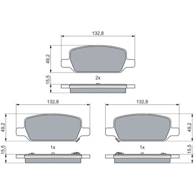 Bremsbelag TESLA Model 3,Model Y 17 0 986 460 086 Bremsbelag TESLA Model 3,Model Y 17 0 986 460 086