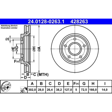 Bremsscheibe Fiat P. Freemont 2.0 Jtd/2.4-3.6 11 24.0128-0263.1 Bremsscheibe Fiat P. Freemont 2.0 Jtd/2.4-3.6 11 24.0128-0263.1
