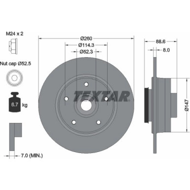 Bremsscheibe Renault T. Megane 1.2-1.6 16- Mit Abs-Lager PRO 92291003