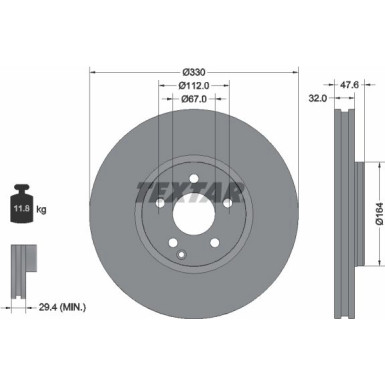 Bremsscheibe Db P. W211 5.0-5.5 4-Matic 03-09 PRO+ 92198805