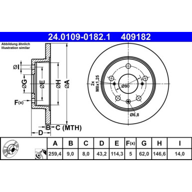 Bremsscheibe Suzuki T.Sx4/Vitara 1.6 13 24.0109-0182.1 Bremsscheibe Suzuki T.Sx4/Vitara 1.6 13 24.0109-0182.1