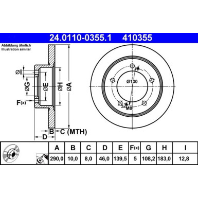 Bremsscheibe Suzuki P. Jimny 1.3 4X4 98 24.0110-0355.1 Bremsscheibe Suzuki P. Jimny 1.3 4X4 98 24.0110-0355.1