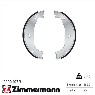 ZIMMERMANN Bremsbacken 10990.103.3 ZIMMERMANN Bremsbacken 10990.103.3