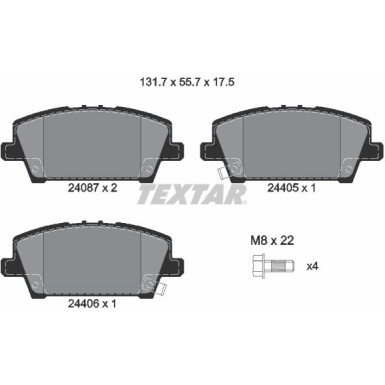 Bremsbelagsatz Honda P. Civic 06 Q+ 2408701 Bremsbelagsatz Honda P. Civic 06 Q+ 2408701