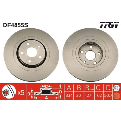 82 481 135 Bremsscheibe VA li DF4855S 82 481 135 Bremsscheibe VA li DF4855S