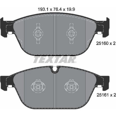 Bremsbelagsatz Audi P. A8 09-/Q5 12- Disc 380Mm 2516002 Bremsbelagsatz Audi P. A8 09-/Q5 12- Disc 380Mm 2516002