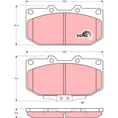 Bremsbelagsatz Nissan P. 300 Zx 3.0 90-95 GDB1006 Bremsbelagsatz Nissan P. 300 Zx 3.0 90-95 GDB1006