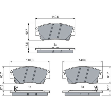 Bremsbelag HYUNDAI ix35,Tucson 09 0 986 460 076
