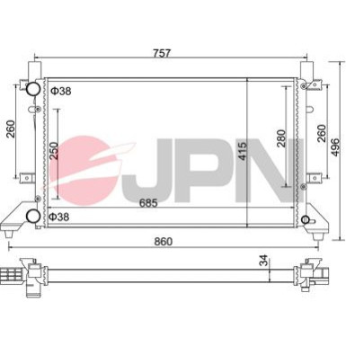 JPN Kühler, Motorkühlung 60C9061-JPN