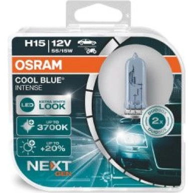 Osram | H15 12V 15/55W PGJ23t-1 Cool Blue Intense NextGen. 3700K +100% Duo 2st | 64176CBN-2HB