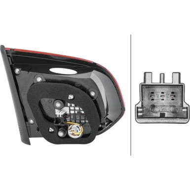 HECKLEUCHTE R 12 V HELLA VW GOLF VI 08-12 2TZ 010 409-141