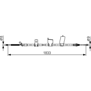 Handbremsseil li NISSAN Qashqai 1987482340 Handbremsseil li NISSAN Qashqai 1987482340