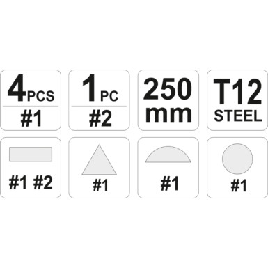 Werkstattfeilensatz 4-Tlg YT-6238