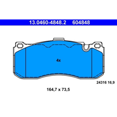 Bremsbelagsatz Bmw S. 1/3 03-13 13.0460-4848.2 Bremsbelagsatz Bmw S. 1/3 03-13 13.0460-4848.2