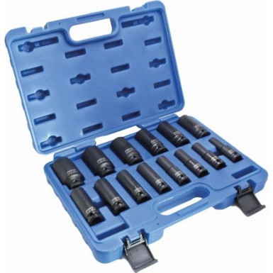 Schlagsteckschlüsse. 12-KñT. Zahnradsperre 1/2'' - 14-Teiliges Set A-I14GL Schlagsteckschlüsse. 12-KñT. Zahnradsperre 1/2'' - 14-Teiliges Set A-I14GL