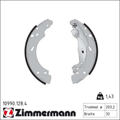 ZIMMERMANN Bremsbacken 10990.128.4