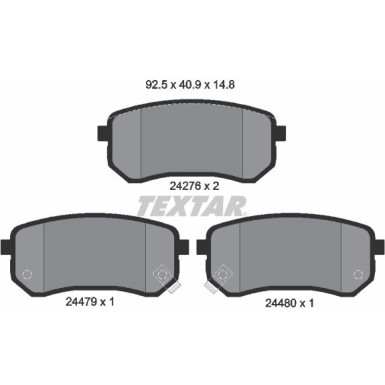 Bremsbelagsatz Kia T. Picanto 04-/I10 08 2427601 Bremsbelagsatz Kia T. Picanto 04-/I10 08 2427601