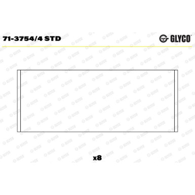 GLYCO Pleuellager 71-3754/4 STD GLYCO Pleuellager 71-3754/4 STD