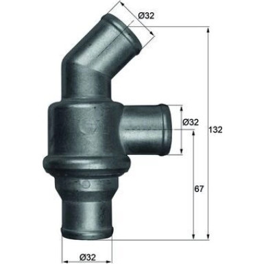 Gehäusethermostat BMW 315-520 4 ZYL. 75-88 BEHR TH 16 80