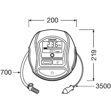 Druckluftreifenpr Fer/-Füller TYREinflate 1000 OTI1000