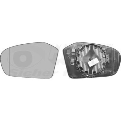 VAN WEZEL Spiegelglas, Außenspiegel 3017837 VAN WEZEL Spiegelglas, Außenspiegel 3017837