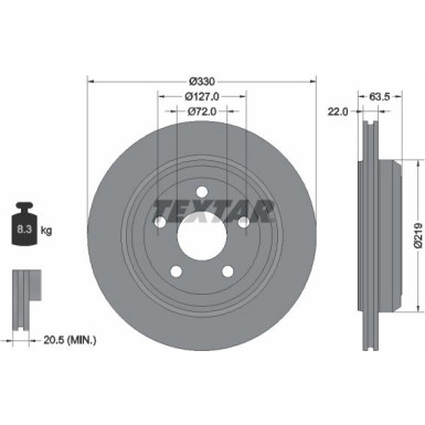 Bremsscheibe Jeep T. Grand Cherokee 3.0-6.4 4X4 10 PRO 92273403