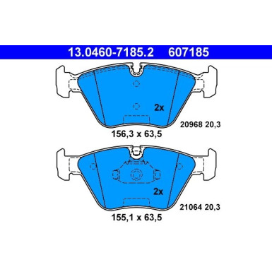 Bremsbelagsatz Bmw S. 3 (E36) 3.0-3.2 94-07/Z4 3.2 06-09 13.0460-7185.2