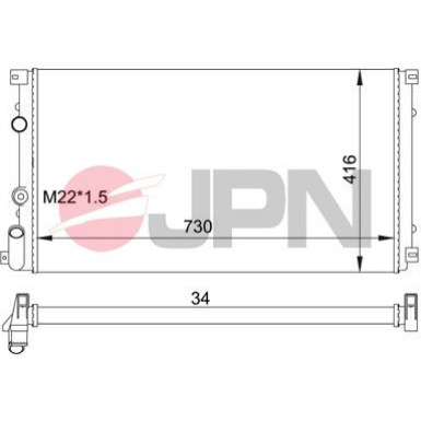 JPN Kühler, Motorkühlung 60C9033-JPN