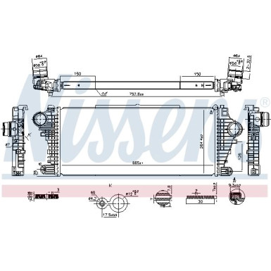 Ladeluftkühler PKW Opel Insignia B 2.0 17 FIRST FIT 961534