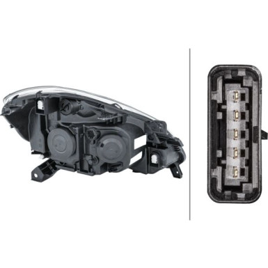 SCHEINWERFER L H7/H7 HELLA | RENAULT CLIO III 6,05-5,09 | 1EE 354 536-011