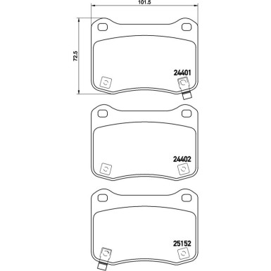 BREMBO Bremsklötze HA LEXUS IS 08 PRIME LINE P 83 134