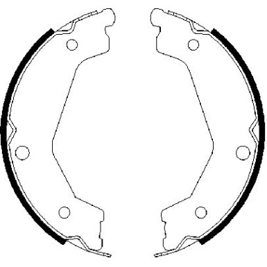 0 986 487 708 Bremsbackensatz, Feststellbremse 0 986 487 708 Bremsbackensatz, Feststellbremse