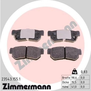 ZIMMERMANN Bremsbeläge