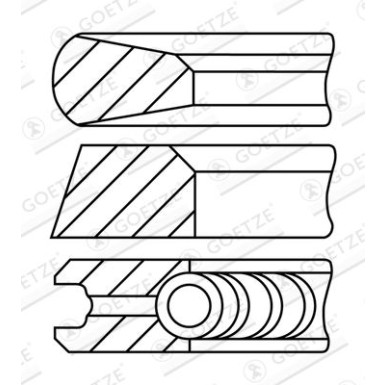 GOETZE ENGINE Kolbenringsatz | 08-784800-10