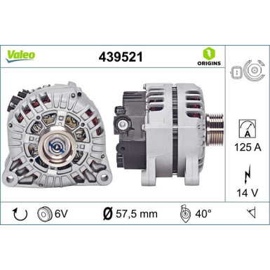 VALEO Generator 439521 Valeo Origins New OE TECHNOLOGIE