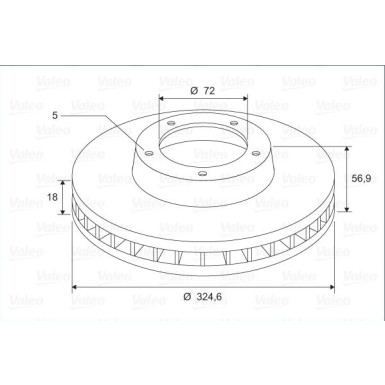 VALEO Bremsscheibe 197709