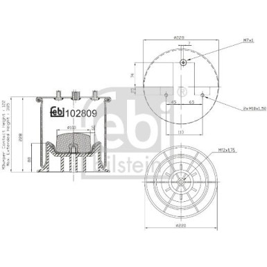Federbalg, Luftfederung | 102809 Federbalg, Luftfederung | 102809