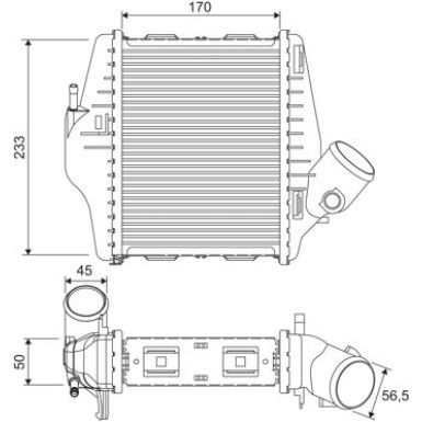 VALEO Druckluftkühler 818543